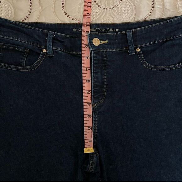 Chico’s So Slimming Dark Wash Slim Jeans 1S / 8 Short - Picture 12 of 14